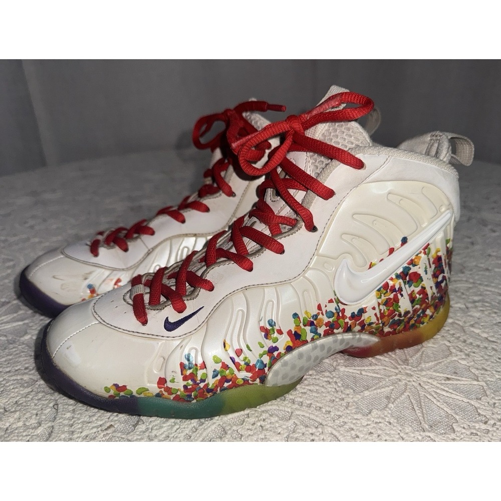 Nike Air Foamposite Pro GS Fruity Pebbles 644792 -101 Youth Sz 6.5 6.5Y High Top